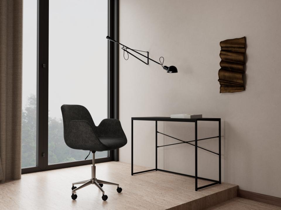 Beth Fabric Home Office Desk Chair With Brake Castors, Gas lift And Swivel