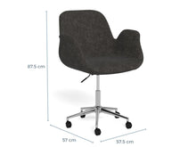 Load image into Gallery viewer, Beth Fabric Home Office Desk Chair With Brake Castors, Gas lift And Swivel