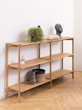 Load image into Gallery viewer, Braidwood Bookcase Shelving Unit In Oiled Oak With 4 Shelves 169x30x88 cm