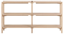 Load image into Gallery viewer, Braidwood Bookcase Shelving Unit In White Oiled Oak With 4 Shelves 169x30x88 cm