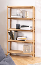 Load image into Gallery viewer, Braidwood Bookcase Shelving Unit In Oiled Oak With 4 Shelves 86x30x160 cm