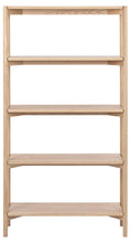 Load image into Gallery viewer, Braidwood Bookcase Shelving Unit In White Oiled Oak With 4 Shelves 86x30x160 cm