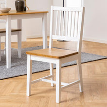Load image into Gallery viewer, Brisbane White Lacquered Oak Stained Designer Dining Chair Set Of 2
