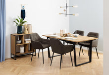 Load image into Gallery viewer, Brooke Armrest Fabric Dining Chair In Beautiful Taupe Tufting, Set Of 2 Chairs