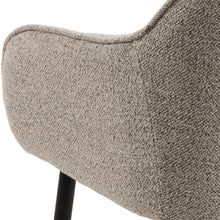 Load image into Gallery viewer, Brooke Armrest Fabric Dining Chair In Light Beige With Beautiful Tufting, Set Of 2 Chairs