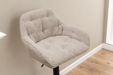 Load image into Gallery viewer, Brooke Monza Fabric Bar Stool In Beige With Footrest, Set Of 2 Height Adjust Bar stools