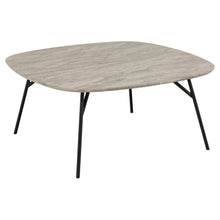 Load image into Gallery viewer, Caracas Square Coffee Table In Grey With Steel Base 90 x 90 cm