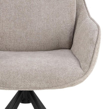 Load image into Gallery viewer, Carrie Comfort Upholstered Fabric Swivel Dining Chair With Armrests And Metal Legs, Set Of 2