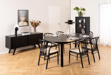 Load image into Gallery viewer, Cassandra Black Solid Oak Quality Paper Plaited Dining Chair, Set Of 2 Chairs