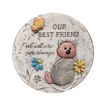 Load image into Gallery viewer, Cat Memorial Stone Garden Grave Sadly Missed Pet Gift