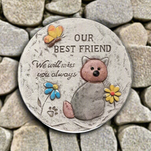 Load image into Gallery viewer, Cat Memorial Stone Garden Grave Sadly Missed Pet Gift