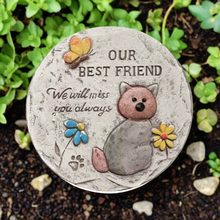 Load image into Gallery viewer, Cat Memorial Stone Garden Grave Sadly Missed Pet Gift