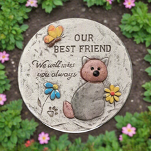 Load image into Gallery viewer, Cat Memorial Stone Garden Grave Sadly Missed Pet Gift