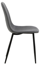 Load image into Gallery viewer, Celia Fabric Dining Chair In Dark Grey With Stylish Black Steel Legs , Set Of 4 Chairs