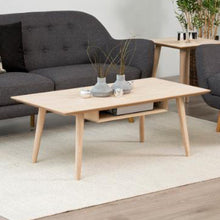 Load image into Gallery viewer, Century Coffee Table In Oak White 115cm
