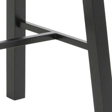 Load image into Gallery viewer, Chara Bar Table In Brown Wild Oak With Black Legs And Metal Footrest 117x58x105 cm