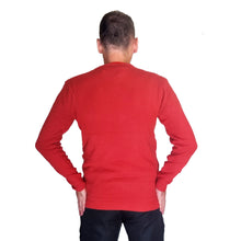 Load image into Gallery viewer, Red Christmas Sweater Jumper Wool Face, Fabric Nose And Scarf, Unisex, Let It Snow M L XL