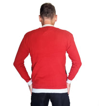 Load image into Gallery viewer, Christmas Jumper Red Candy Cane Unisex Xmas Novelty Sweater Fancy Dress Up Party, M, L, XL