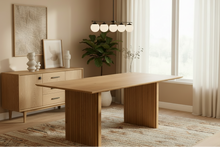 Load image into Gallery viewer, Colima Lamella Rectangular Oak Dining Table Large 210cm x 100cm Top