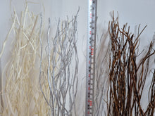Load image into Gallery viewer, Contorted Twisted Willow Twigs Bunch For Floor Standing Vases And Displays 120cm Tall in Black, Cream , Brown, Silver Or Gold
