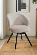 Load image into Gallery viewer, Darlene Dining Chair Beige Fabric Upholstered Swivel With Pocket Springs And Metal Legs