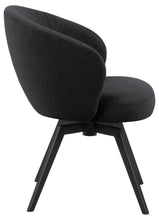 Load image into Gallery viewer, Darlene Dining Chair Dark Grey Fabric Upholstered Swivel With Pocket Springs And Metal Legs