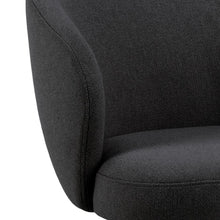 Load image into Gallery viewer, Darlene Dining Chair Dark Grey Fabric Upholstered Swivel With Pocket Springs And Metal Legs