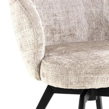 Load image into Gallery viewer, Darlene Juto Fabric Pocket Springs Beige Upholstered Swivel Dining Chair With Metal Legs