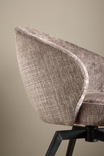 Load image into Gallery viewer, Darlene Juto Fabric Pocket Springs Brown Upholstered Swivel Dining Chair With Metal Legs