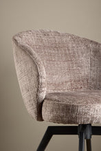 Load image into Gallery viewer, Darlene Juto Fabric Pocket Springs Brown Upholstered Swivel Dining Chair With Metal Legs
