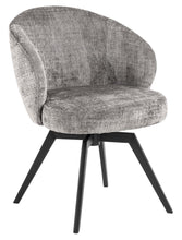 Load image into Gallery viewer, Darlene Juto Fabric Pocket Springs Grey Upholstered Swivel Dining Chair With Metal Legs