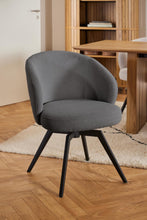Load image into Gallery viewer, Darlene Dining Chair Grey Fabric Upholstered Swivel With Pocket Springs And Metal Legs