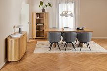 Load image into Gallery viewer, Darlene Dining Chair Grey Fabric Upholstered Swivel With Pocket Springs And Metal Legs