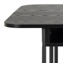 Load image into Gallery viewer, Darlington Black Extending Space Saving Rectangle Dining Table, 2 To 4 Seats, 140cm