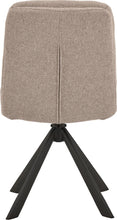 Load image into Gallery viewer, Dean Fabric Swivel Dining Chair In Beige With Stylish Black Metal Legs , Set Of 2 Chairs