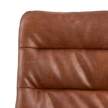 Load image into Gallery viewer, Dean Swivel Dining Chair In Brandy With Stylish Stitching And Black Metal Legs , Set Of 2