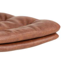 Load image into Gallery viewer, Dean Swivel Dining Chair In Brandy With Stylish Stitching And Black Metal Legs , Set Of 2