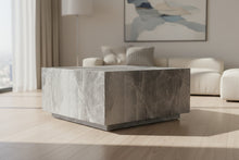 Load image into Gallery viewer, Gray marble cube on a white background
