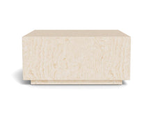 Load image into Gallery viewer, Dice Coffee Table Large Square Travertine Effect Furniture 90x90cm