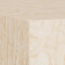 Load image into Gallery viewer, Dice Coffee Table Large Square Travertine Effect Furniture 90x90cm