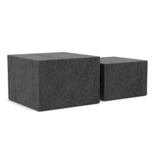 Load image into Gallery viewer, Dice Double Designer Coffee Table Set In Black Ocean 2 Pieces 58cm