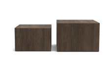 Load image into Gallery viewer, Dice Double Designer Coffee Table Set In Brown Smoke 2 Pieces 58cm