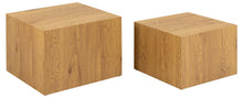 Load image into Gallery viewer, Dice Dadi Designer Coffee Table Set In Wild Oak 2 Pieces