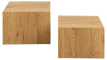 Load image into Gallery viewer, Dice Dadi Designer Coffee Table Set In Wild Oak 2 Pieces