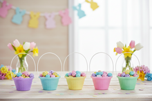 Load image into Gallery viewer, 6 Mini Easter Baskets In Pastel Colours For Small Eggs, Collecting Or Display