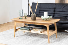 Load image into Gallery viewer, Emma Large Oak Coffee Table With Shelf and Drawer 130x70cm
