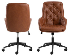 Load image into Gallery viewer, Erik Faux Leather Home Office Desk Chair With Armrests, Brake Castors, Gas lift And Swivel