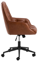 Load image into Gallery viewer, Erik Faux Leather Home Office Desk Chair With Armrests, Brake Castors, Gas lift And Swivel