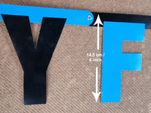 Load image into Gallery viewer, Happy Fathers Day Ready To Hang Party Black Blue Banner 180cm