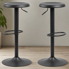 Load image into Gallery viewer, Finch Designer Metal Bar Stools, Set Of 2 Trendy Barstools With Footrest And Lift Function